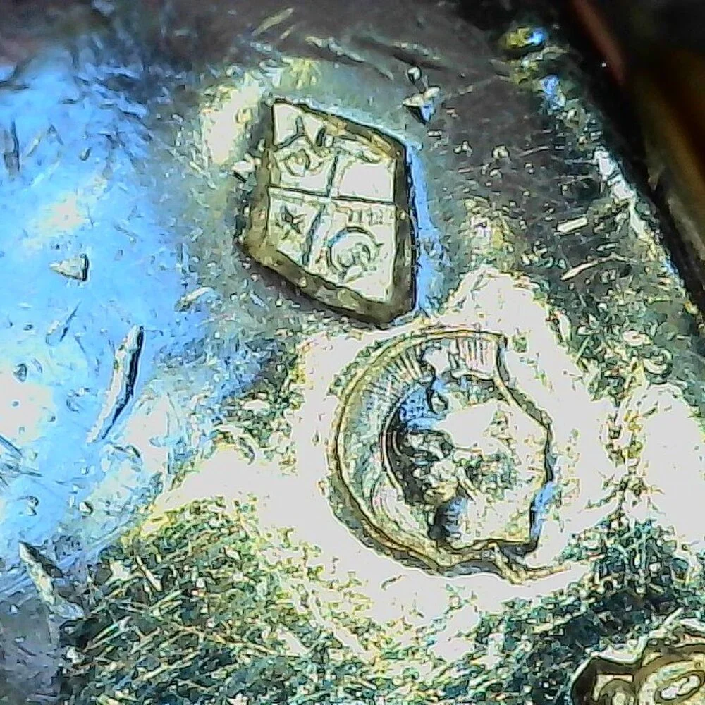 Chanel Vintage 925 Sterling Silver Logo Huggie Clip On Earrings Authentic READ‎